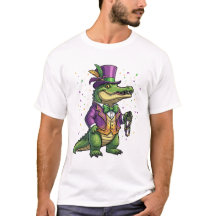 Dapper Mardi Gras Alligator Masquerade Suit & Tie