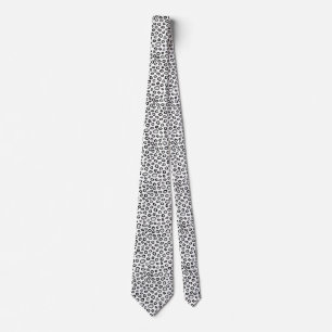 Dapper Monochrome Feline Elegance Neck Tie