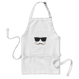 Dapper Mustache Adult Apron