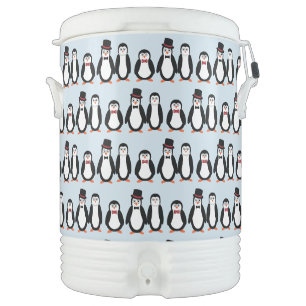 Dapper Penguins Beverage Cooler