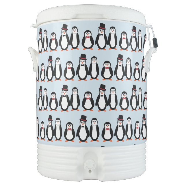 Dapper Penguins Beverage Cooler (Front)