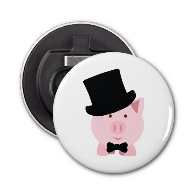 Dapper Pig Bottle Opener (Front)