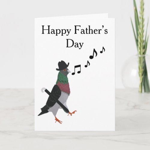 Dapper Pigeon Editable Fathers Day Card