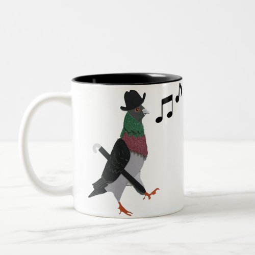 Dapper Pigeon Editable Fathers Day Two_Tone Coffee Mug