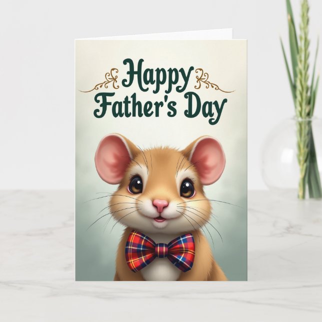 Dapper Plaid Bow Father Card (Front)