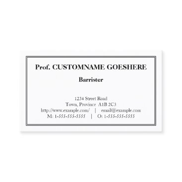 Dapper, Plain & Basic Professional Business Card Dapper, Plain & Basic Professional Business Card