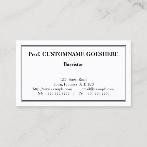 Dapper Plain  Basic Professional Business Card