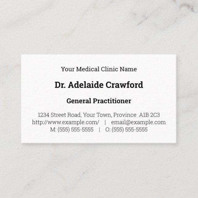 Dapper, Plain Business Card (Front)