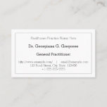 [ Thumbnail: Dapper & Plain Medical Specialist Business Card ]