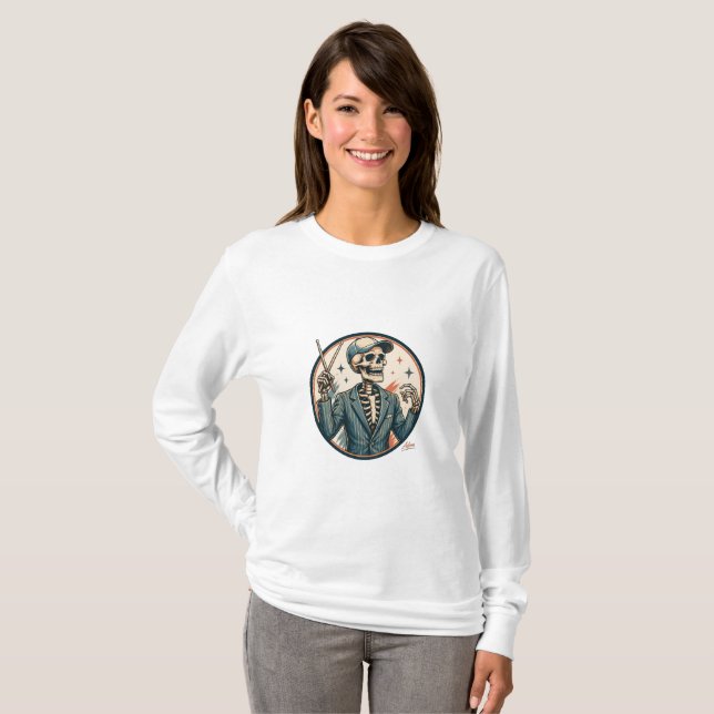 Dapper Skeleton Conductor Shirt (Front Full)