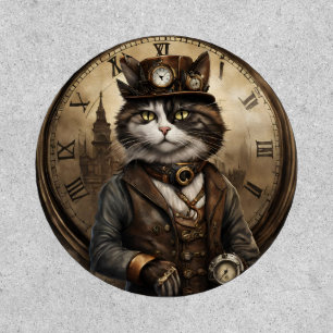 Dapper Steampunk Calico Cat Patch