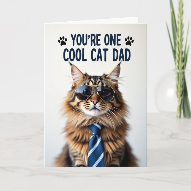 Dapper Tabby Fathers Day Card (Front)