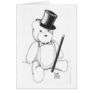 Dapper Teddy Bear Cards
