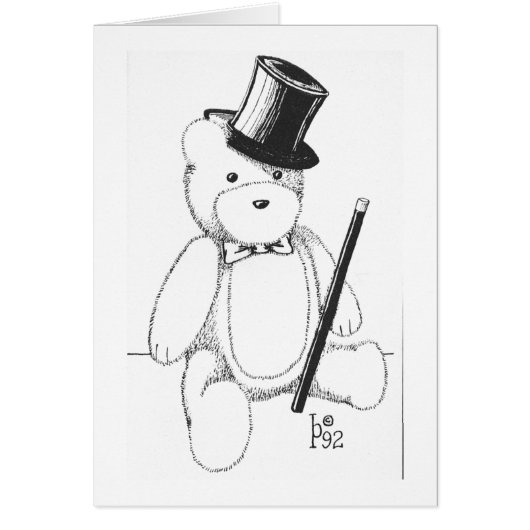 Dapper Teddy Bear Cards (Front)