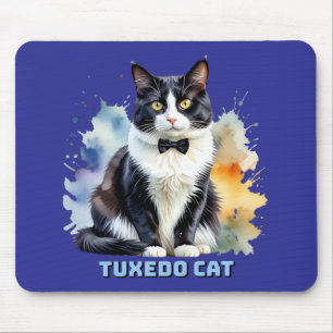Dapper Tuxedo Cat Mouse Pad