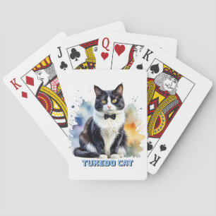 Dapper Tuxedo Cat Poker Cards