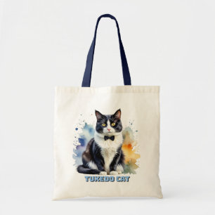 Dapper Tuxedo Cat Tote Bag