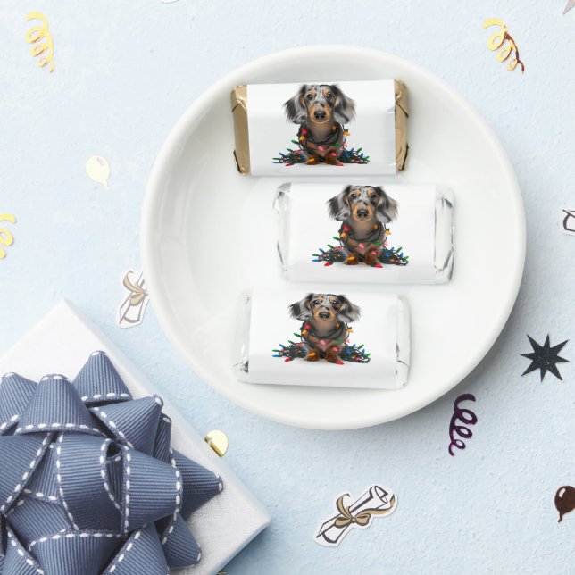 Dapple Dachshund Christmas Hershey's Miniatures (Party)