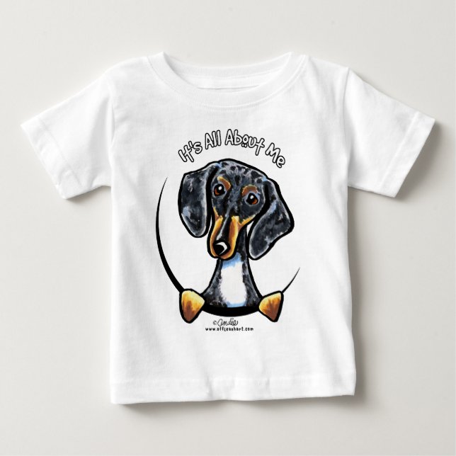 Dapple Dachshund Its All About Me Baby T-Shirt (Front)