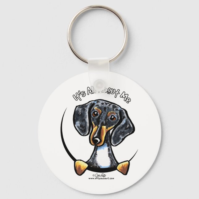 Dapple Dachshund Its All About Me Keychain (Front)
