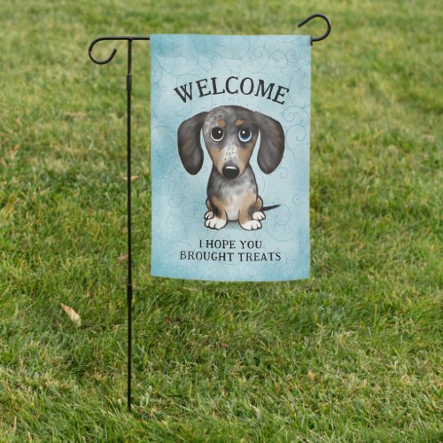 Dapple Dachshund Merle Dog Welcome Garden Flag