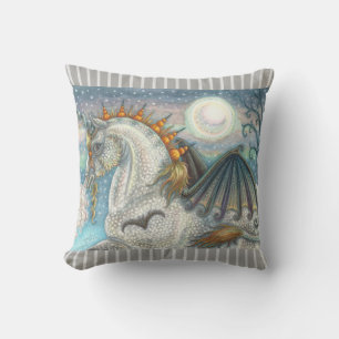 DAPPLE GOTH UNICORN, HALLOWEEN HORSE THROW PILLOW