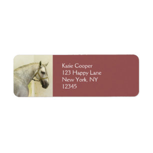 Dapple Gray Andalusian Horse Label