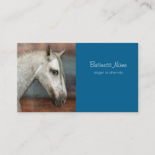 Dapple Gray Andalusian Horse Portrait Business Card