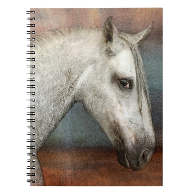 Dapple Gray Andalusian Horse Portrait Notebook (Front)