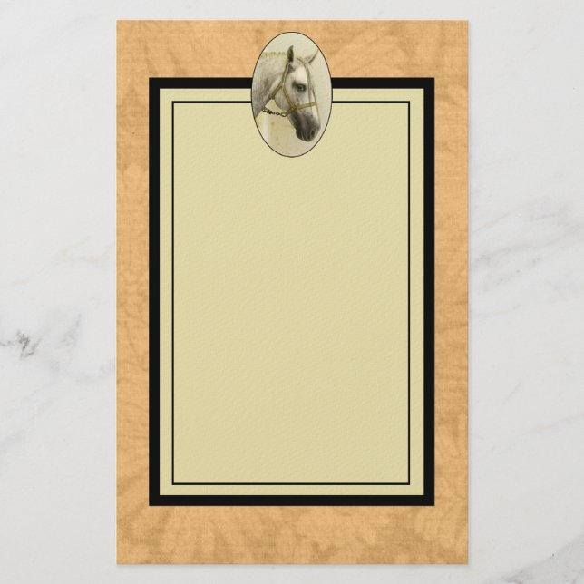 Dapple Gray Andalusian Horse Stationery (Front)