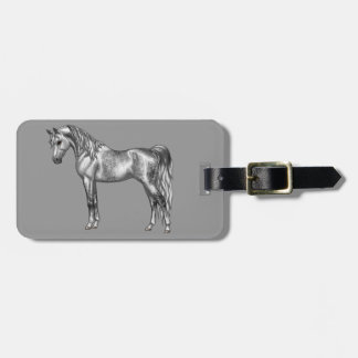 Dapple Gray Egyptian Arabian Horse Luggage Tag