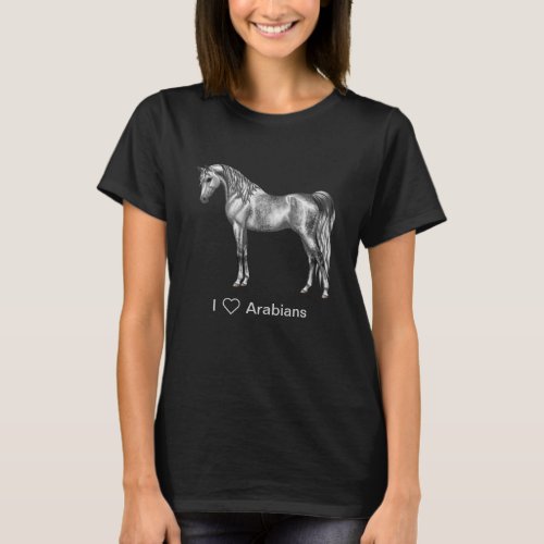 Dapple Gray Egyptian Arabian Horse T_Shirt