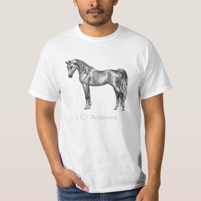 Dapple Gray Egyptian Arabian Horse T-Shirt (Front)