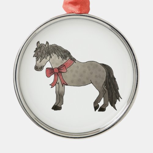 Dapple Gray Pony Christmas Ornament