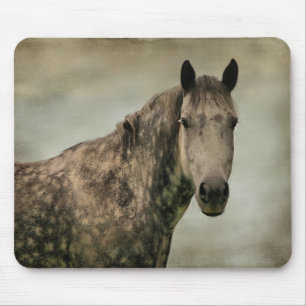 Dapple Grey Horse Head Mouse Pad