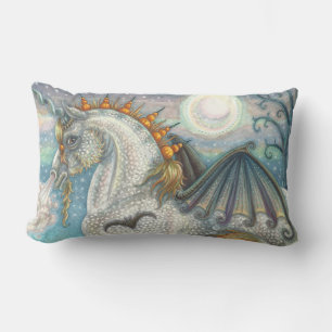 DAPPLE GREY UNICORN, HALLOWEEN HORSE LUMBAR PILLOW
