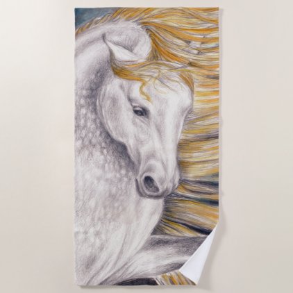 Dapple Stallion Beach Towel