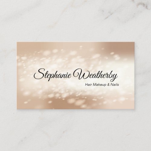 Dappled Gold White Bokeh Stylist Business Card