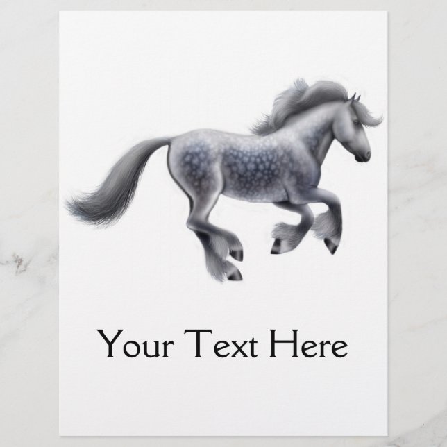 Dappled Gray Draft Horse Flyer (Front)