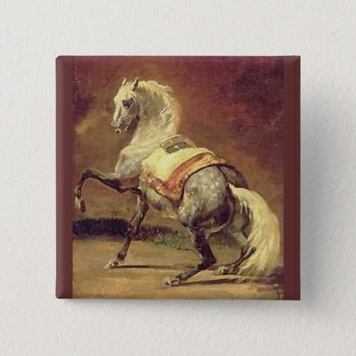 DAPPLED GREY HORSE BUTTON