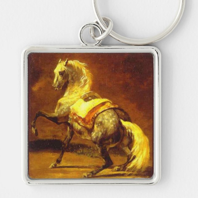 DAPPLED GREY HORSE KEYCHAIN (Front)