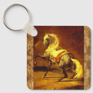 DAPPLED GREY HORSE KEYCHAIN