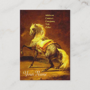 DAPPLED GREY HORSE Monogram Business Card