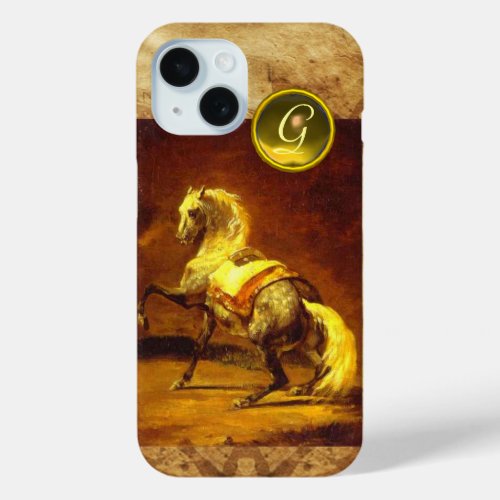 DAPPLED GREY HORSE MONOGRAM iPhone 15 CASE