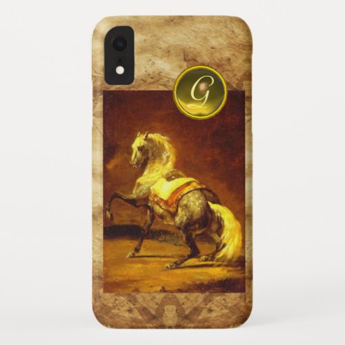 DAPPLED GREY HORSE MONOGRAM iPhone XR CASE