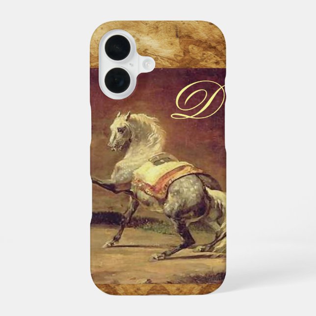 DAPPLED GREY HORSE MONOGRAM IPHONE CASE (Back)