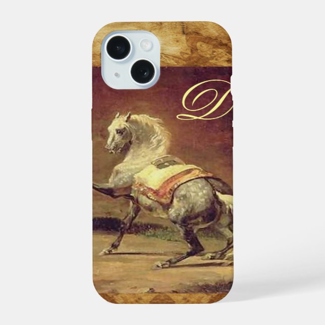 DAPPLED GREY HORSE MONOGRAM IPHONE CASE (Back)