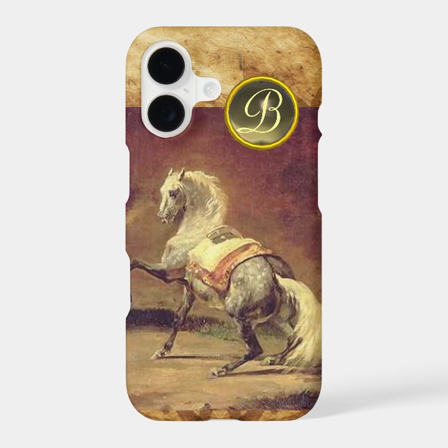 DAPPLED GREY HORSE MONOGRAM IPHONE CASE (Back)