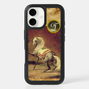 DAPPLED GREY HORSE Parchment Agate Monogram iPhone 16 Case