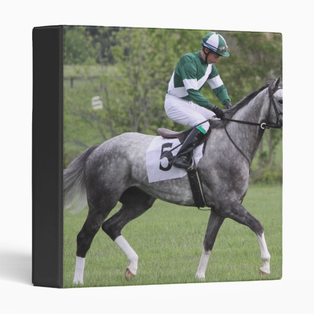 Dappled Grey Race Horse Binder (Front/Spine)